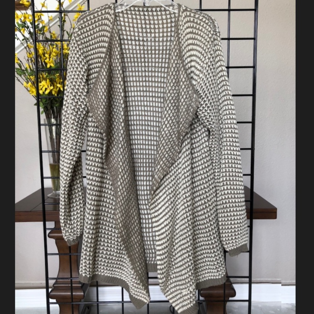 Asymmetric Lapel Knit Cardigan